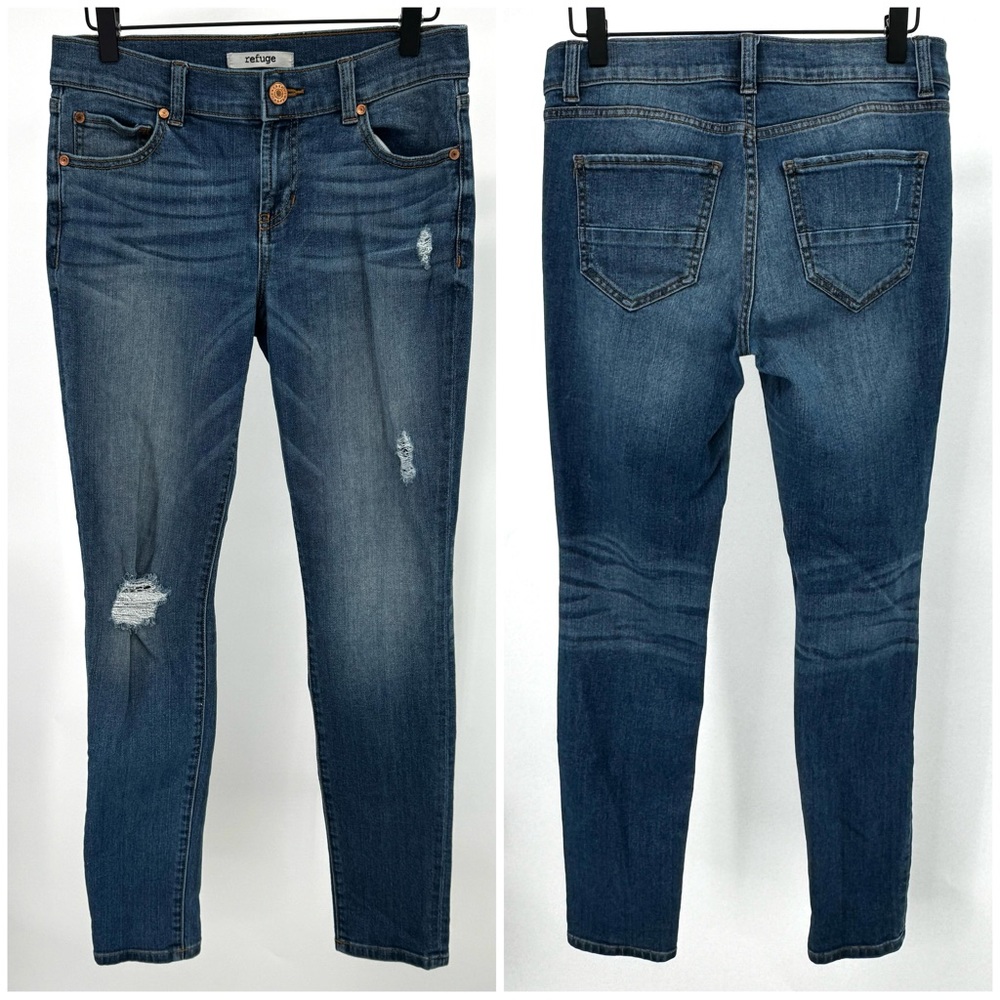 Refuge Stretch Skinny Jeans | Distressed Denim Jeans Size 6